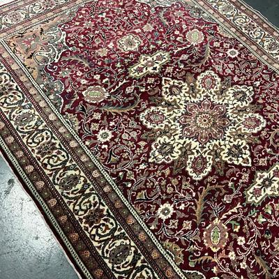 Hand Knotted Persian Rug.  Red & Blue 