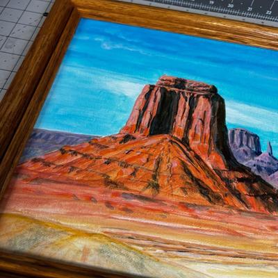 Oil on Board of Monument Valley , Signed 