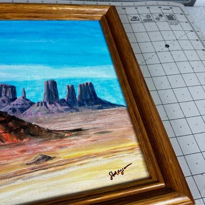 Oil on Board of Monument Valley , Signed 
