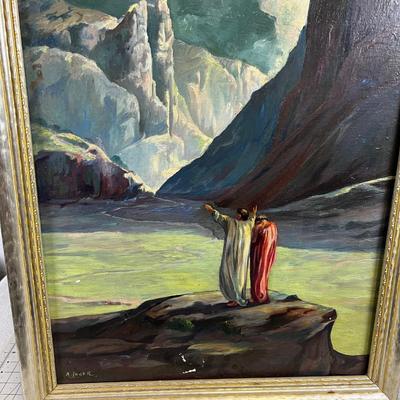 Original Oil on Board By A. Inger, Looks Biblical