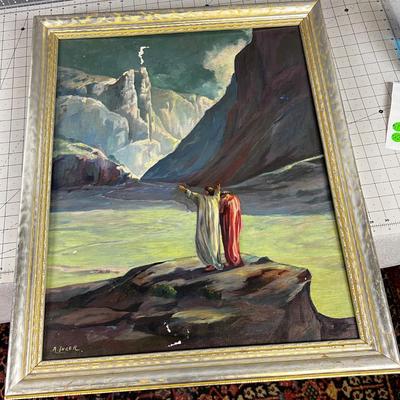 Original Oil on Board By A. Inger, Looks Biblical