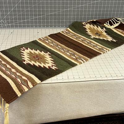 Woven Wool Table Runner NATIVE AMERICAN Pattern 