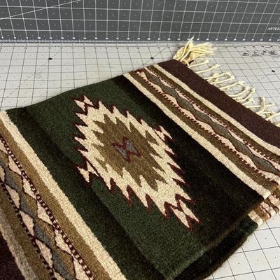 Woven Wool Table Runner NATIVE AMERICAN Pattern 