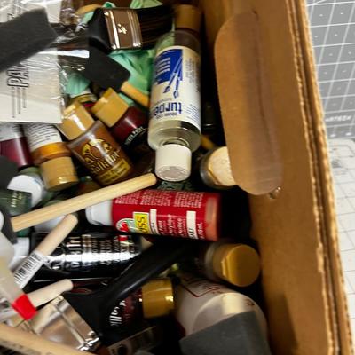 Crafters Box of TOLL Paints and New Sponge Brushes