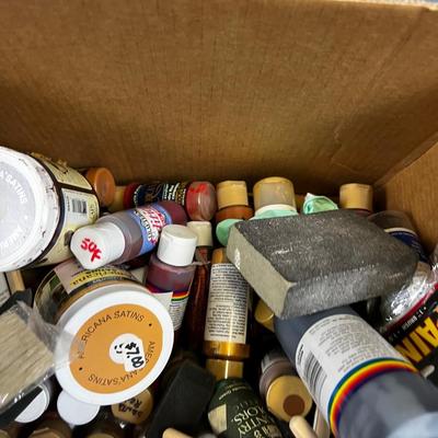 Crafters Box of TOLL Paints and New Sponge Brushes
