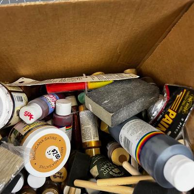 Crafters Box of TOLL Paints and New Sponge Brushes