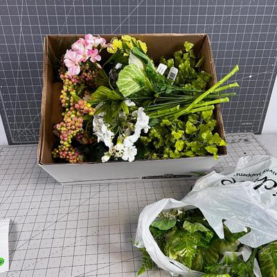 Large Lot of FAUX Greenery and Florals 