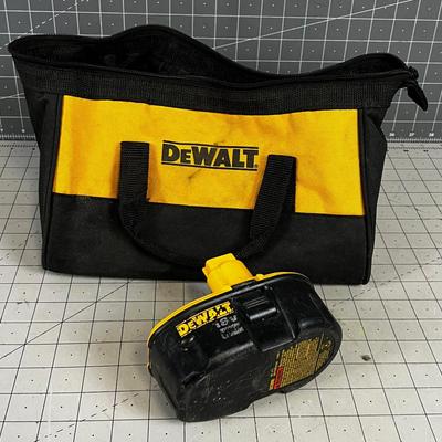 DeWalt Bag and 18 volt Battery
