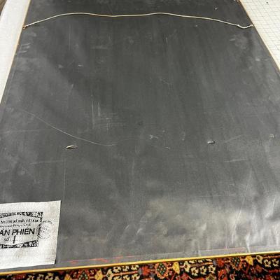 Vintage Asian Silk Painting 