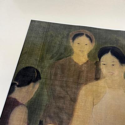 Vintage Asian Silk Painting 