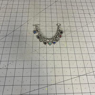 Jewelry Marked 925 Hand Crafted Charms with Lotus and Chakra Stones. NICE