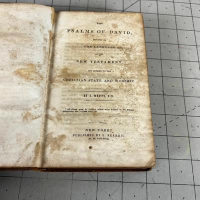THE PSALMS OF DAVID

Book of Common Prayer: Psalms; Watts, I. Laye 1700's 