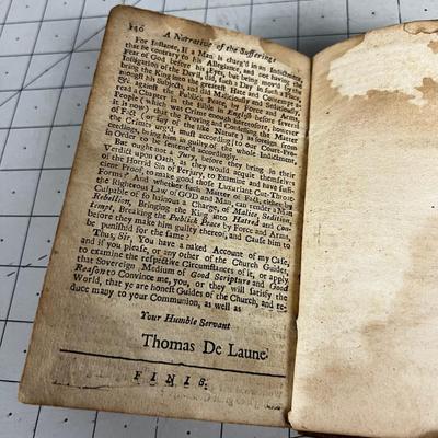 De Laune's Plea For The Non-Conformists Leather Bound Published  1712