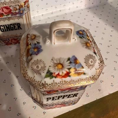 Antique Altrohlau Czechoslovakian Ceramic Canisters Set