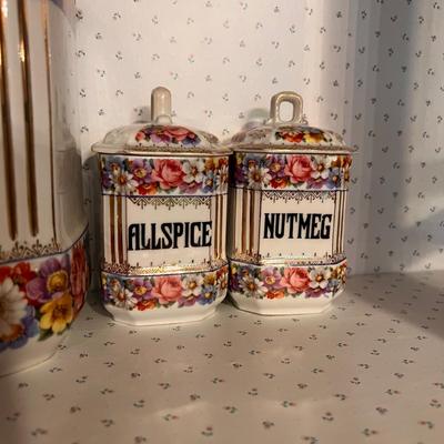Antique Altrohlau Czechoslovakian Ceramic Canisters Set