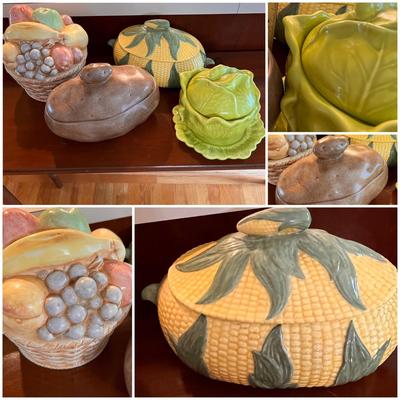 Lot 4 Vintage Ceramic Canisters