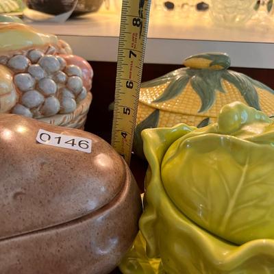 Lot 4 Vintage Ceramic Canisters