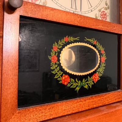 Vintage SETH THOMAS Wood Sharon Steeple Pendulum Mantle Clock