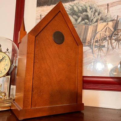 Vintage SETH THOMAS Wood Sharon Steeple Pendulum Mantle Clock