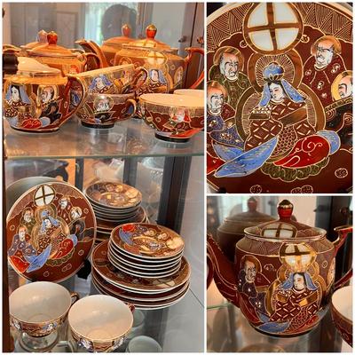 Stunning Antique Japanese Satsuma Porcelain Tea Set