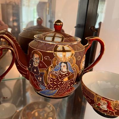 Stunning Antique Japanese Satsuma Porcelain Tea Set