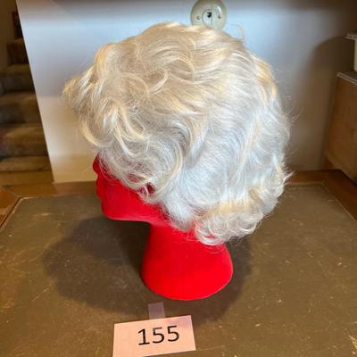 Red Frocked Head mannequin with wig