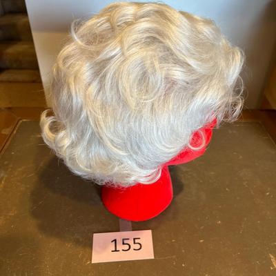 Red Frocked Head mannequin with wig