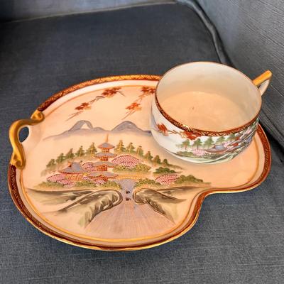 Antique Japanese Porcelain 13 Piece Demitasse Tea Set