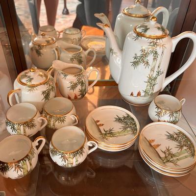 Antique Japanese Porcelain 15 Piece Demitasse Tea Set