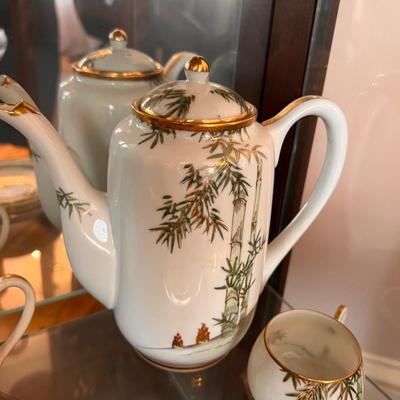 Antique Japanese Porcelain 15 Piece Demitasse Tea Set