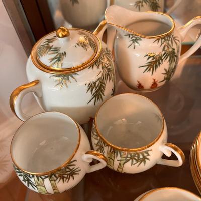 Antique Japanese Porcelain 15 Piece Demitasse Tea Set