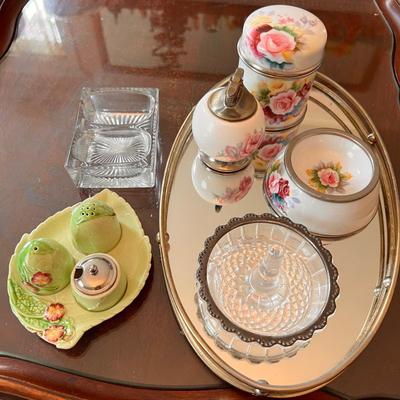 Vintage Porcelain & Glass Lot - Carlton Ware, Hand Painted China