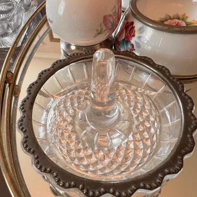 Vintage Porcelain & Glass Lot - Carlton Ware, Hand Painted China