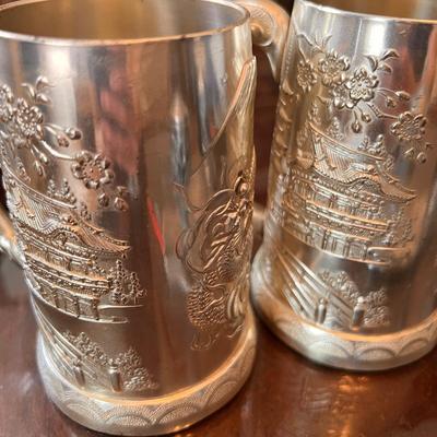Antique Asian Decor, Collectibles - Vases Mugs Salt/Pepper Sterling Silver