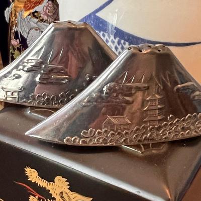 Antique Asian Decor, Collectibles - Vases Mugs Salt/Pepper Sterling Silver