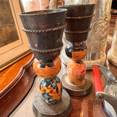 Antique Asian Decor, Collectibles - Vases Mugs Salt/Pepper Sterling Silver