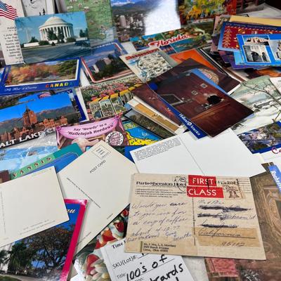 Big lot of un-posted Vintage travel postcards
