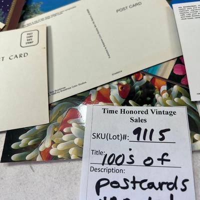 Big lot of un-posted Vintage travel postcards