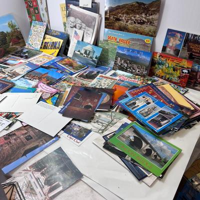 Big lot of un-posted Vintage travel postcards