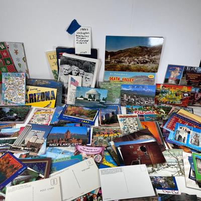 Big lot of un-posted Vintage travel postcards