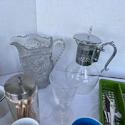 Blue White Cookie jar, Mugs, Pitcher, Coffee server, Starbucks mug