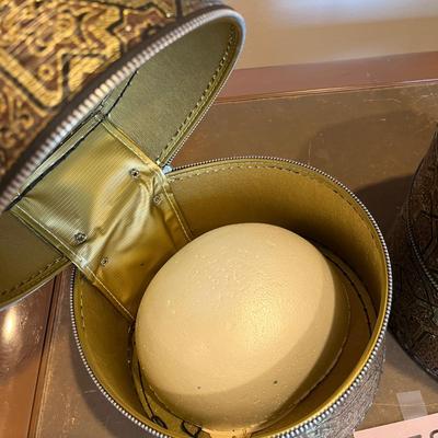 Pair of matching wig boxes