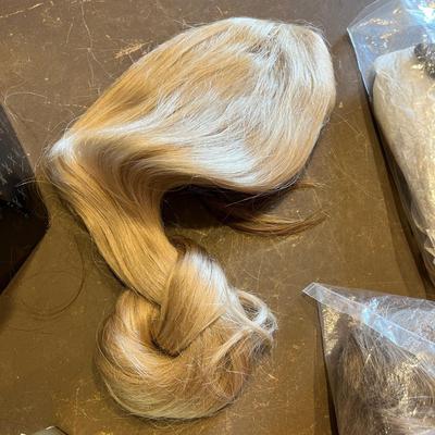 Wig box full of vintage wigs