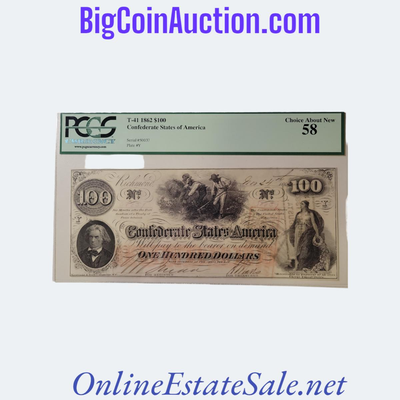 CONFEDERATE STATES AMERICA 100 DALLARS