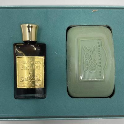 ESTEE LAUDER YOUTH DEW/ BATH OIL AND SOAP / BOXED