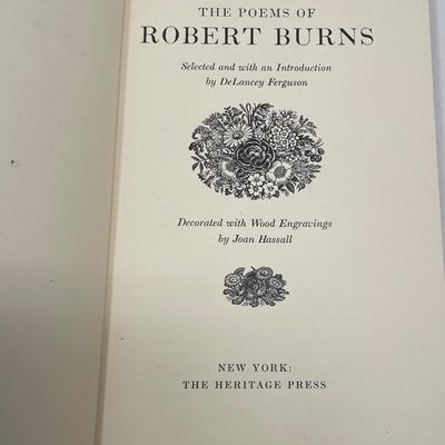 The POEMS OF Robert Burns. Copyright 1985. Selected and with an introduction by DeLancey Ferguson.