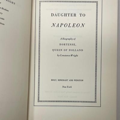 Daughter to Napoleon, Constance Wright