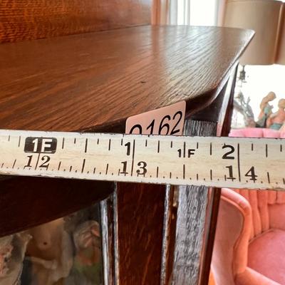 Antique Bow Front Curved Glass Curio Cabinet