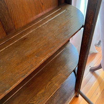 Antique Bow Front Curved Glass Curio Cabinet