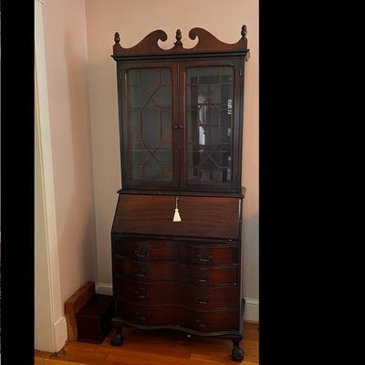 Antique Ball & Claw Feet Secretary Desk